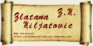 Zlatana Miljatović vizit kartica